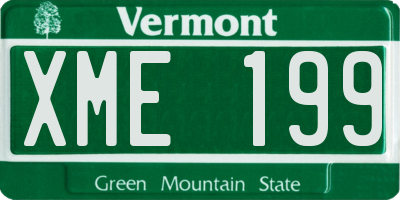 VT license plate XME199