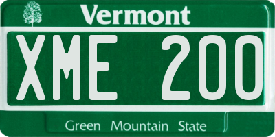 VT license plate XME200