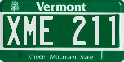 VT license plate XME211