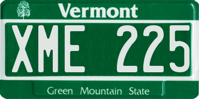 VT license plate XME225