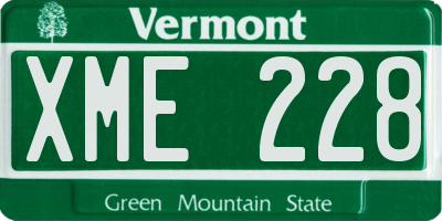 VT license plate XME228