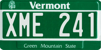 VT license plate XME241