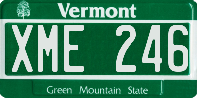 VT license plate XME246