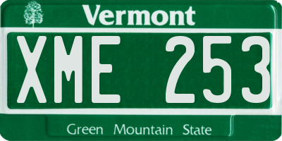 VT license plate XME253