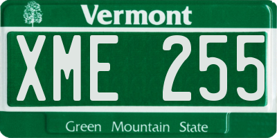 VT license plate XME255
