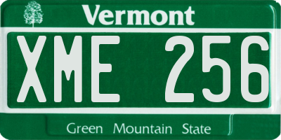 VT license plate XME256
