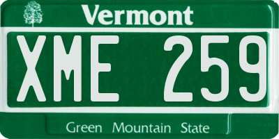 VT license plate XME259