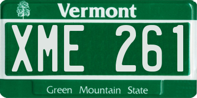 VT license plate XME261