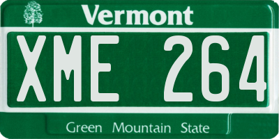 VT license plate XME264