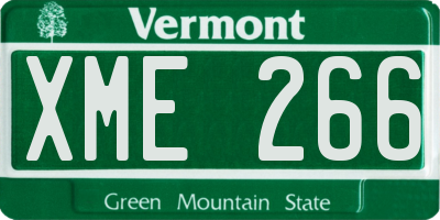 VT license plate XME266
