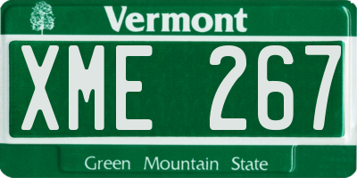 VT license plate XME267