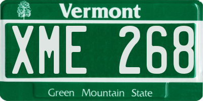 VT license plate XME268