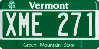 VT license plate XME271