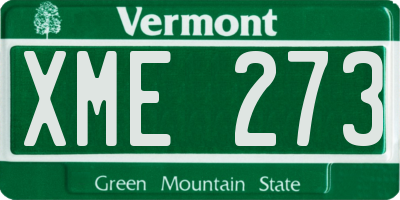 VT license plate XME273