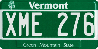 VT license plate XME276