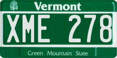 VT license plate XME278