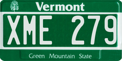 VT license plate XME279