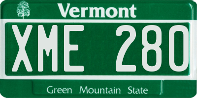 VT license plate XME280