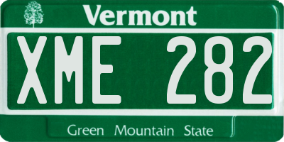 VT license plate XME282