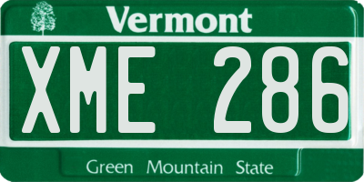 VT license plate XME286