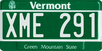 VT license plate XME291