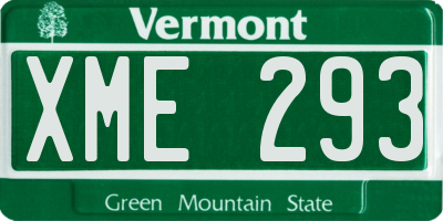 VT license plate XME293