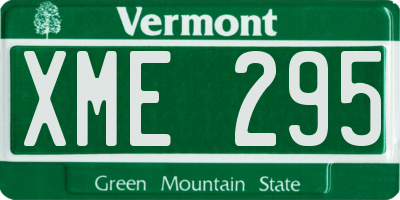 VT license plate XME295