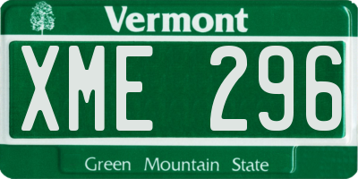 VT license plate XME296