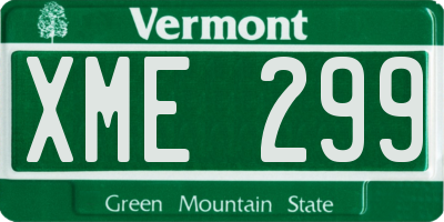 VT license plate XME299