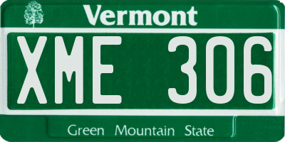 VT license plate XME306