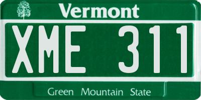 VT license plate XME311