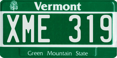 VT license plate XME319