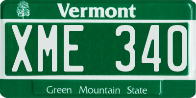 VT license plate XME340
