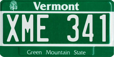 VT license plate XME341