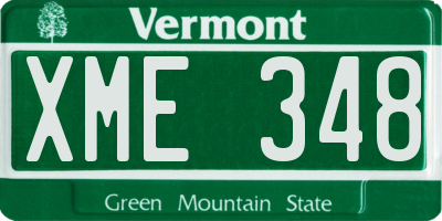 VT license plate XME348