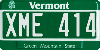 VT license plate XME414