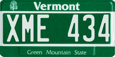 VT license plate XME434