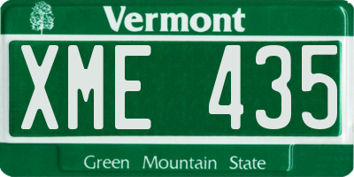 VT license plate XME435