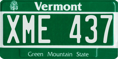 VT license plate XME437