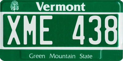 VT license plate XME438