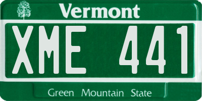 VT license plate XME441