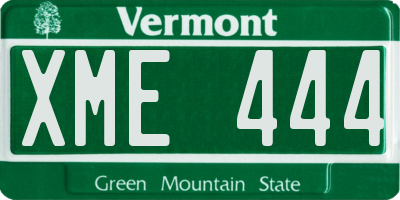 VT license plate XME444