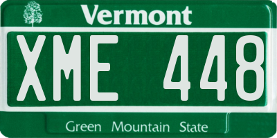 VT license plate XME448