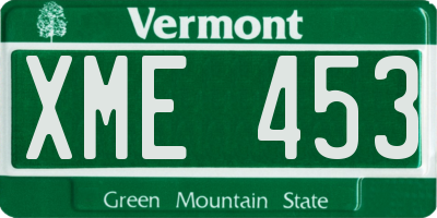 VT license plate XME453