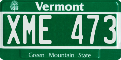 VT license plate XME473