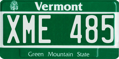 VT license plate XME485