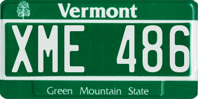 VT license plate XME486