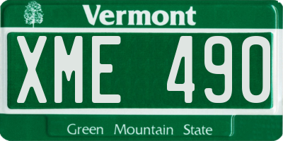 VT license plate XME490