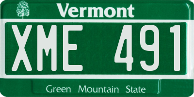 VT license plate XME491