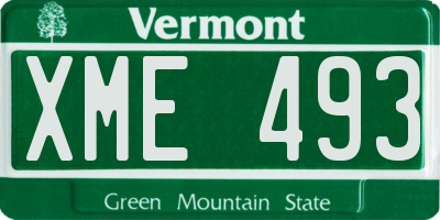 VT license plate XME493